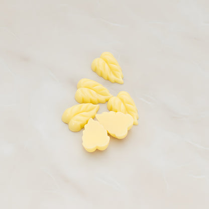 Small Leaf Flat Back Cabochon, 6 Pc (CB.506)