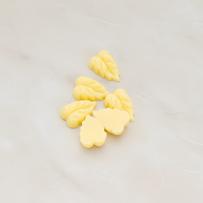 Small Leaf Flat Back Cabochon, 6 Pc (CB.506)