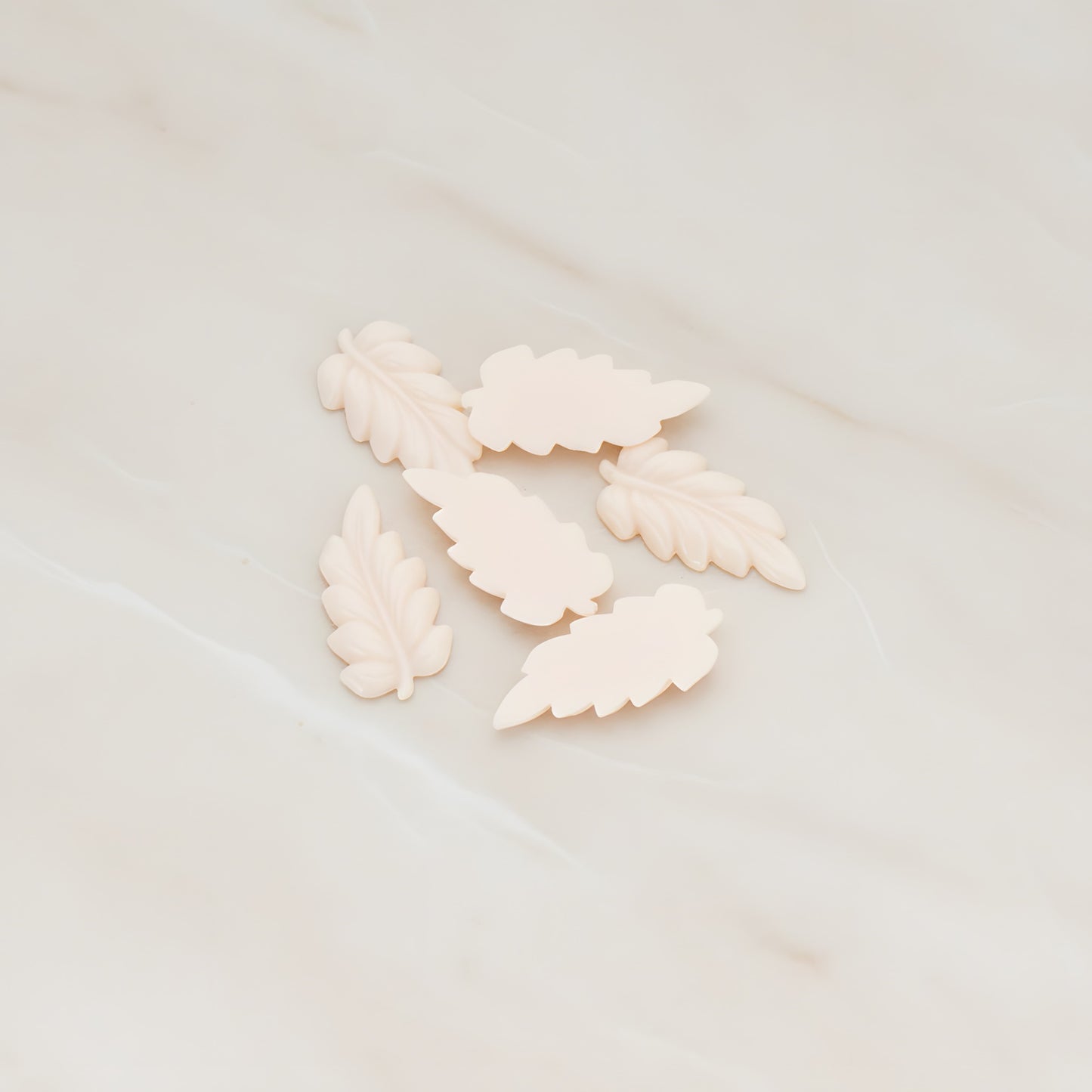 Long Leaf Flat Back Cabochon, 6 Pc (CB.507)