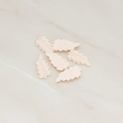 Long Leaf Flat Back Cabochon, 6 Pc (CB.507)