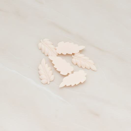 Long Leaf Flat Back Cabochon, 6 Pc (CB.507)