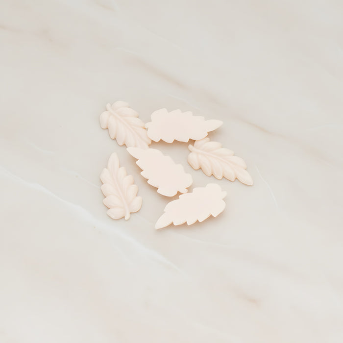 Long Leaf Flat Back Cabochon, 6 Pc (CB.507)