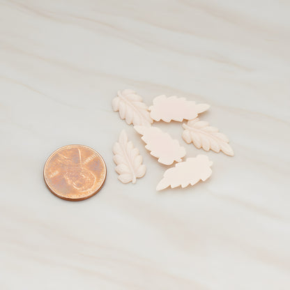 Long Leaf Flat Back Cabochon, 6 Pc (CB.507)