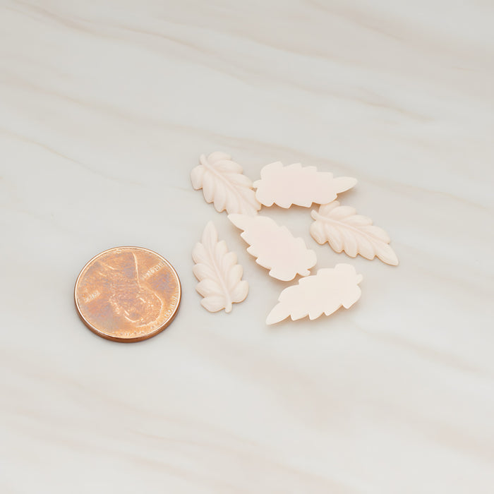 Long Leaf Flat Back Cabochon, 6 Pc (CB.507)