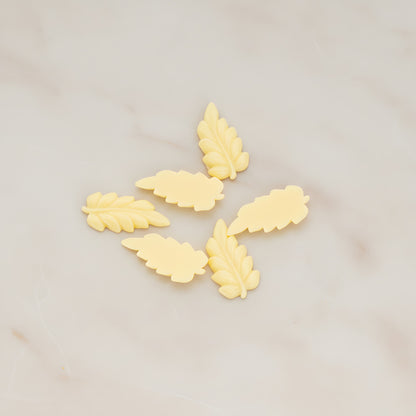 Long Leaf Flat Back Cabochon, 6 Pc (CB.507)