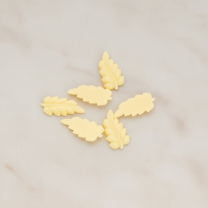 Long Leaf Flat Back Cabochon, 6 Pc (CB.507)