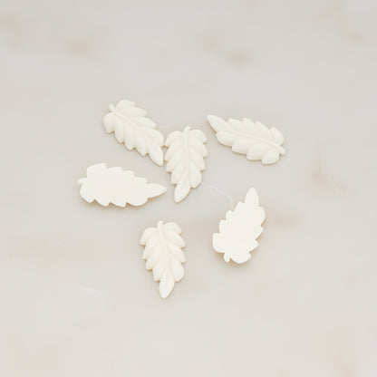 Long Leaf Flat Back Cabochon, 6 Pc (CB.507)