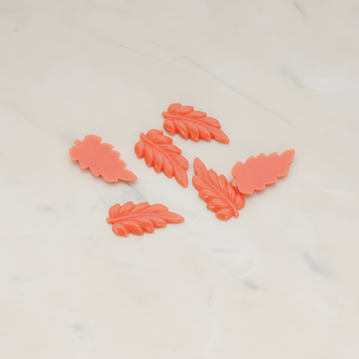 Long Leaf Flat Back Cabochon, 6 Pc (CB.507)