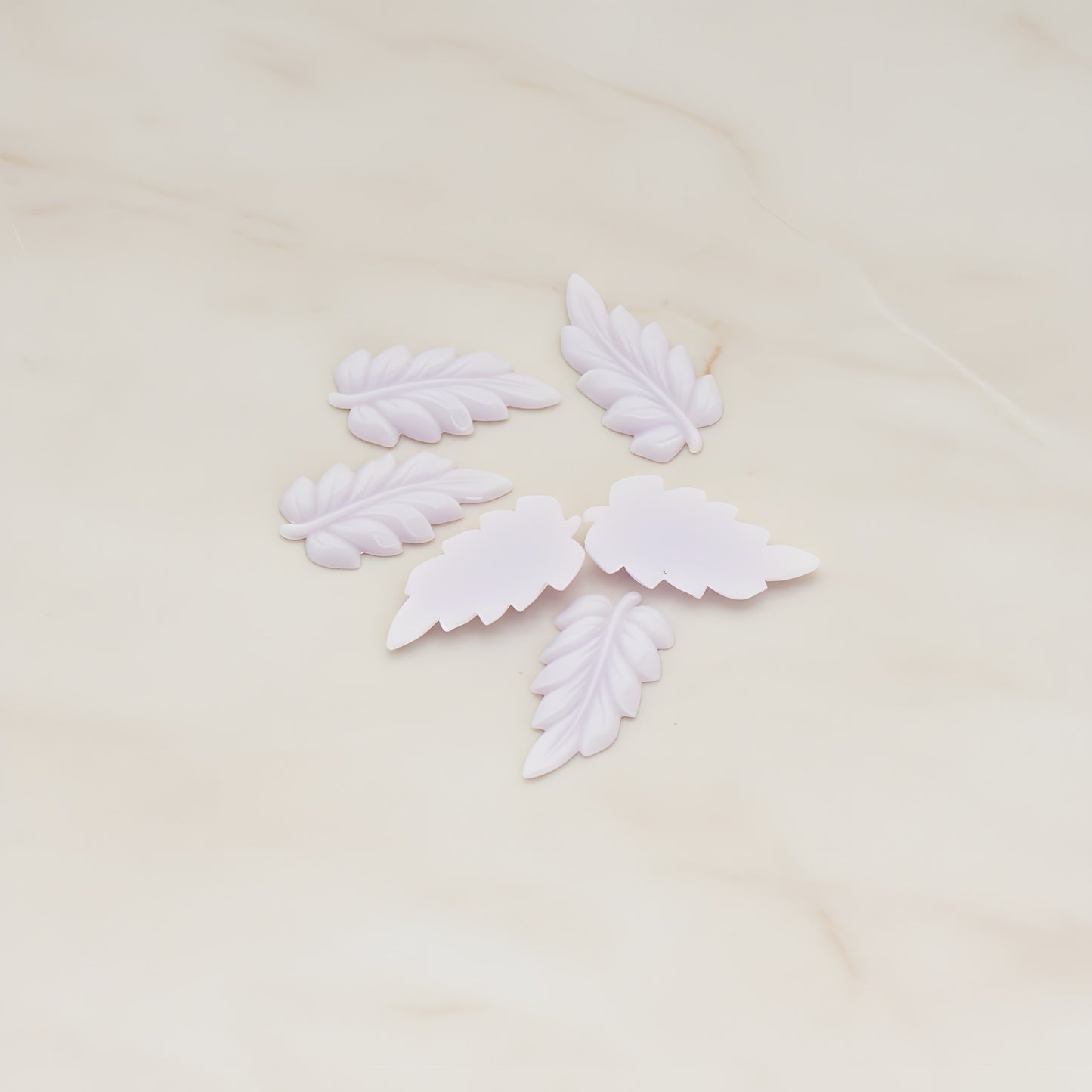 Long Leaf Flat Back Cabochon, 6 Pc (CB.507)