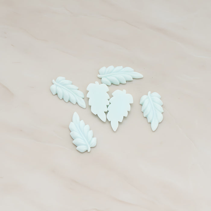 Long Leaf Flat Back Cabochon, 6 Pc (CB.507)