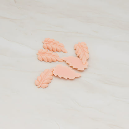 Long Leaf Flat Back Cabochon, 6 Pc (CB.507)