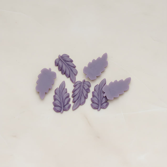Long Leaf Flat Back Cabochon, 6 Pc (CB.507)