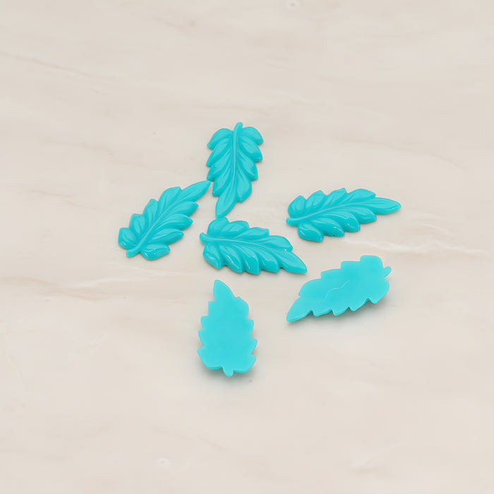 Long Leaf Flat Back Cabochon, 6 Pc (CB.507)