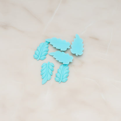 Long Leaf Flat Back Cabochon, 6 Pc (CB.507)