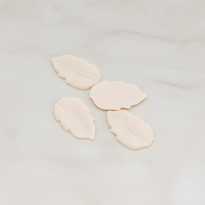 Long Leaf Flat Back Cabochon, 6 Pc (CB.508)