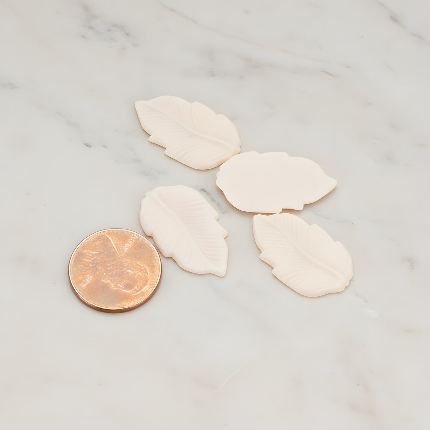 Long Leaf Flat Back Cabochon, 6 Pc (CB.508)