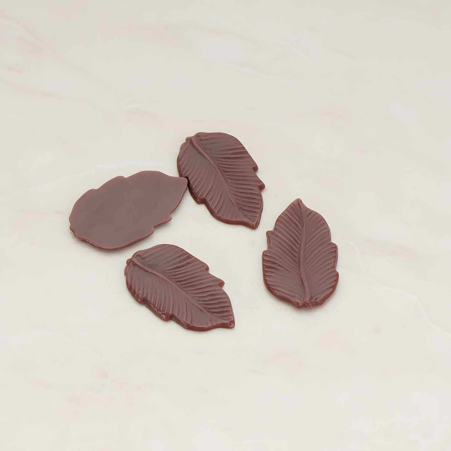 Long Leaf Flat Back Cabochon, 6 Pc (CB.508)