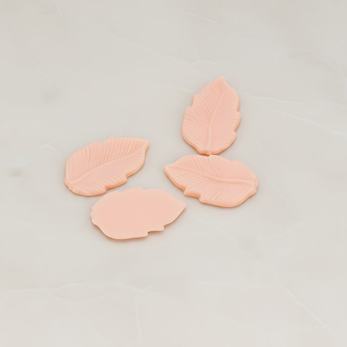 Long Leaf Flat Back Cabochon, 6 Pc (CB.508)