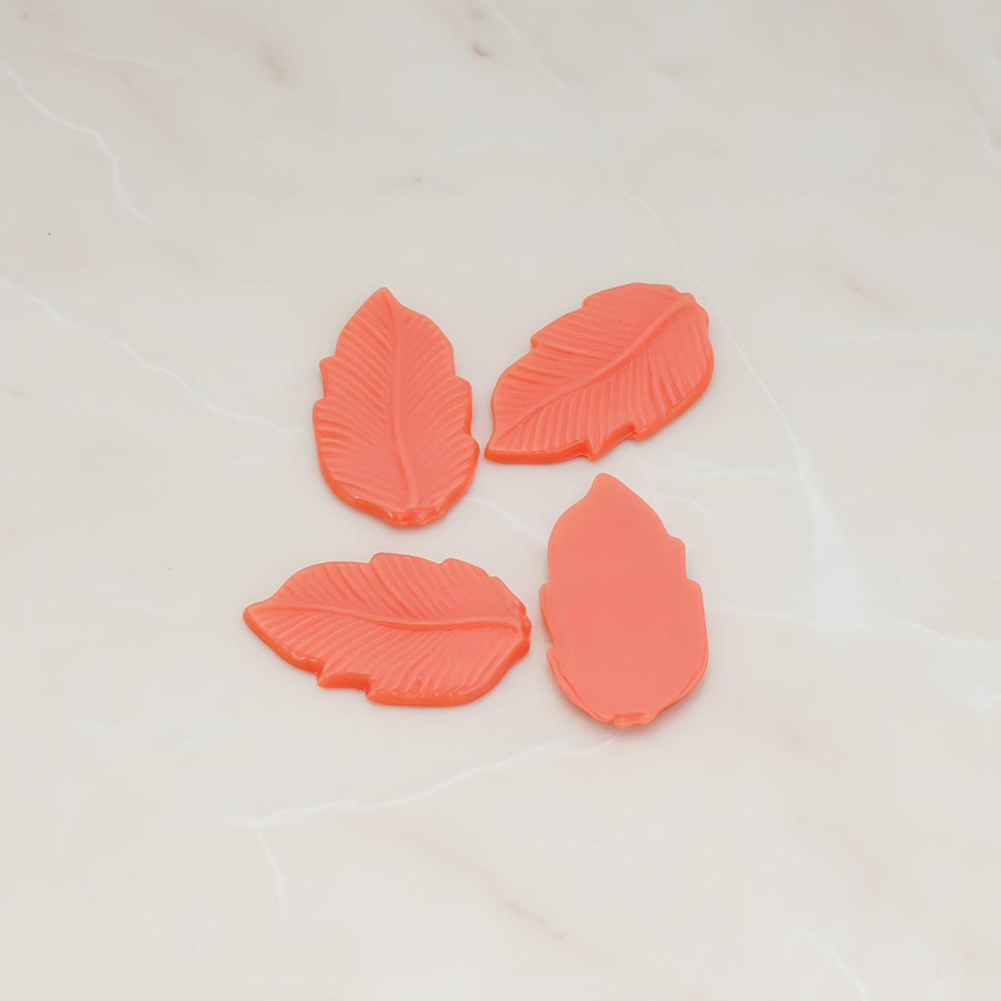 Long Leaf Flat Back Cabochon, 6 Pc (CB.508)