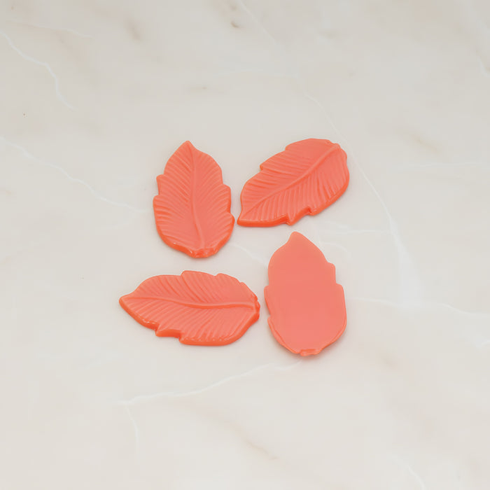 Long Leaf Flat Back Cabochon, 6 Pc (CB.508)