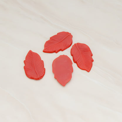Long Leaf Flat Back Cabochon, 6 Pc (CB.508)