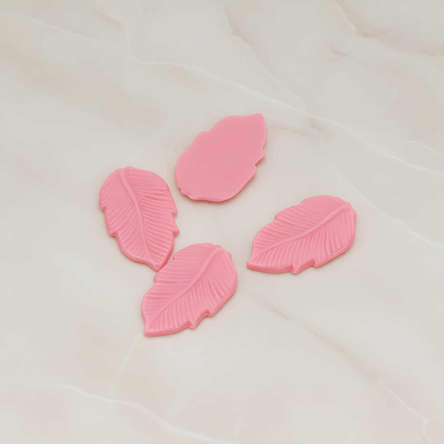 Long Leaf Flat Back Cabochon, 6 Pc (CB.508)