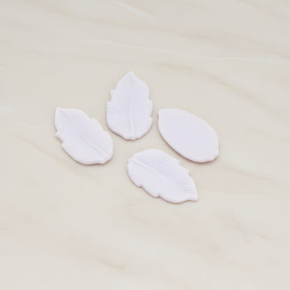 Long Leaf Flat Back Cabochon, 6 Pc (CB.508)