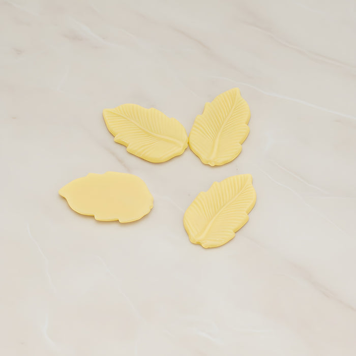 Long Leaf Flat Back Cabochon, 6 Pc (CB.508)