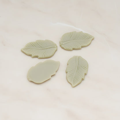 Long Leaf Flat Back Cabochon, 6 Pc (CB.508)