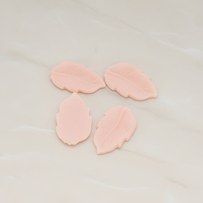 Long Leaf Flat Back Cabochon, 6 Pc (CB.508)