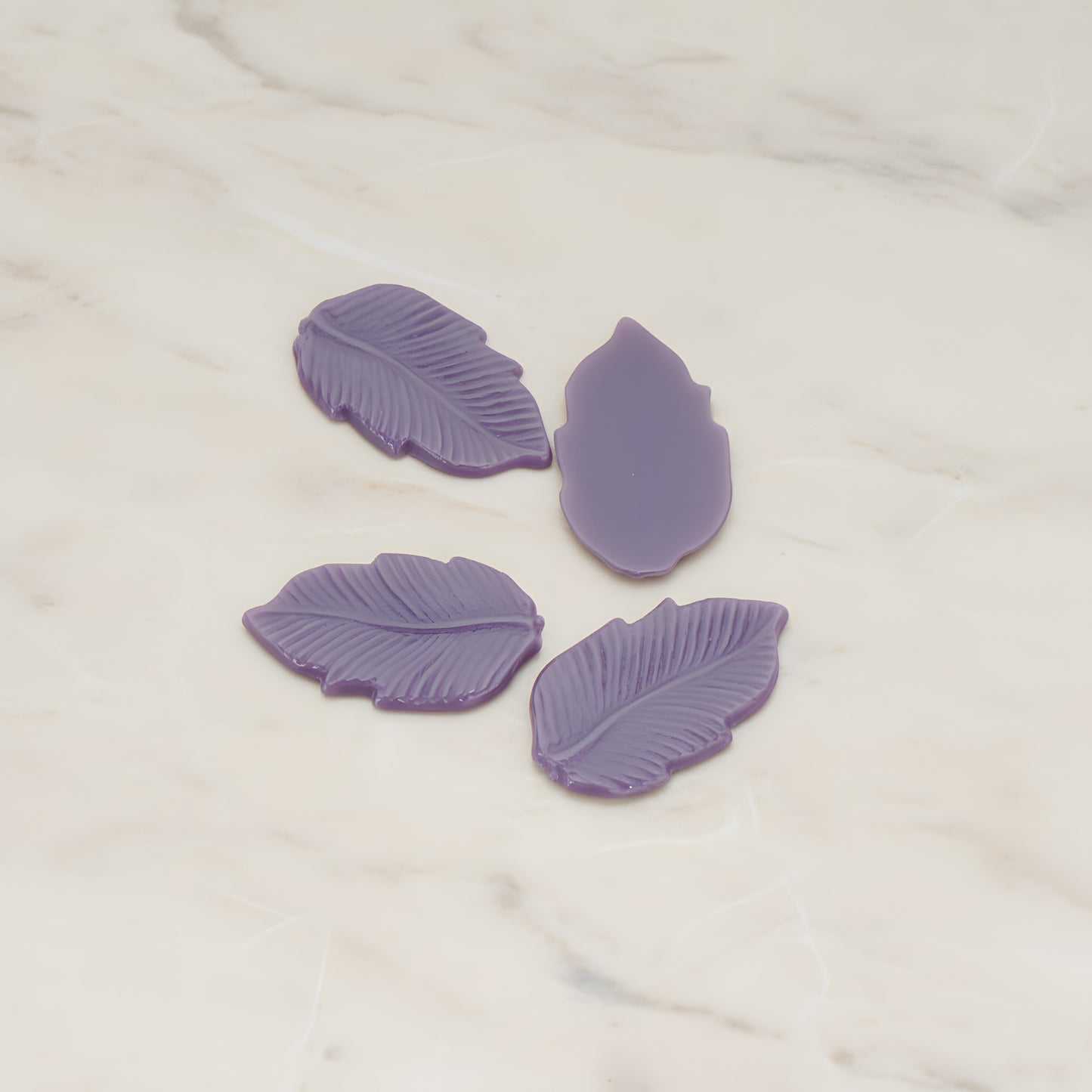 Long Leaf Flat Back Cabochon, 6 Pc (CB.508)