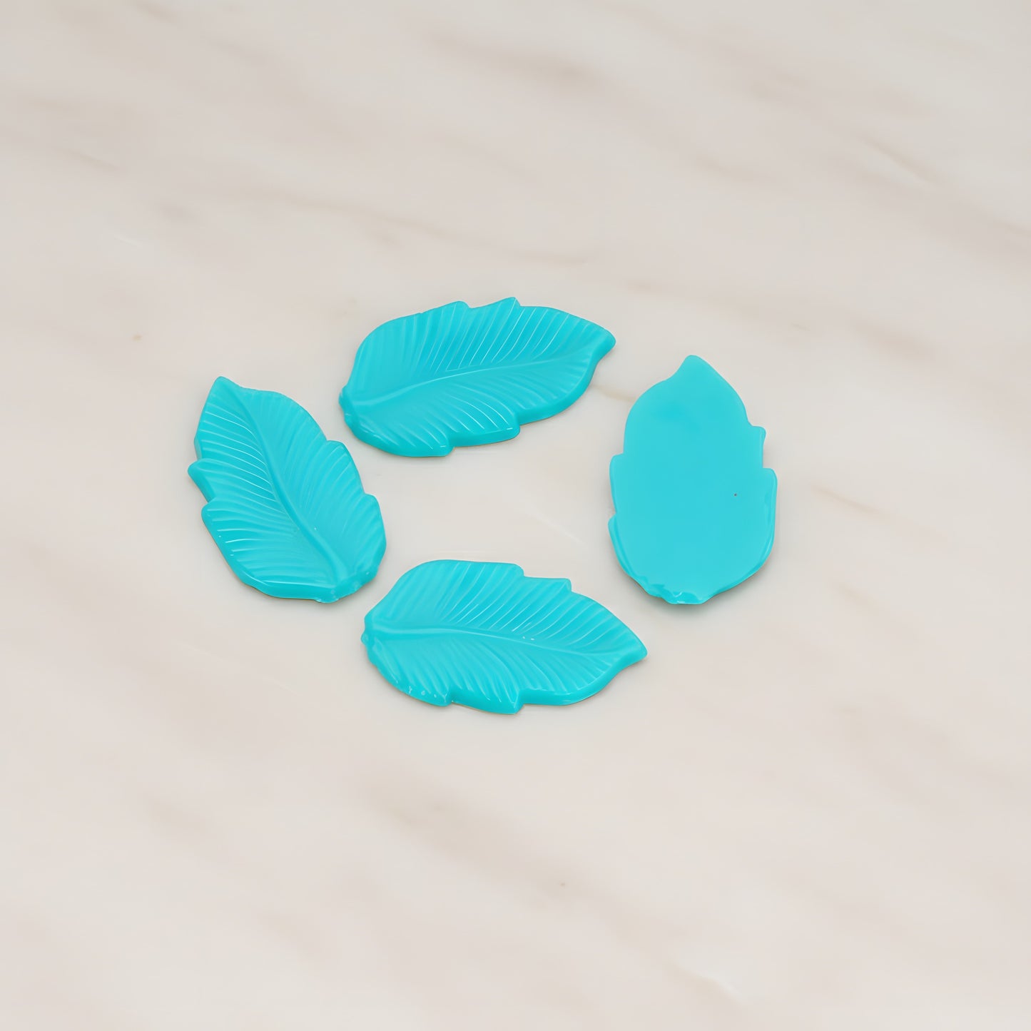 Long Leaf Flat Back Cabochon, 6 Pc (CB.508)