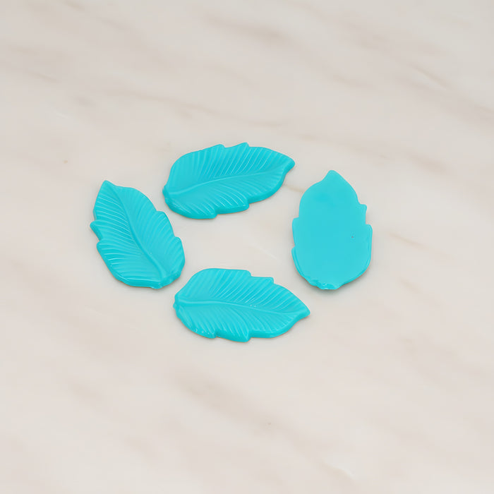 Long Leaf Flat Back Cabochon, 6 Pc (CB.508)
