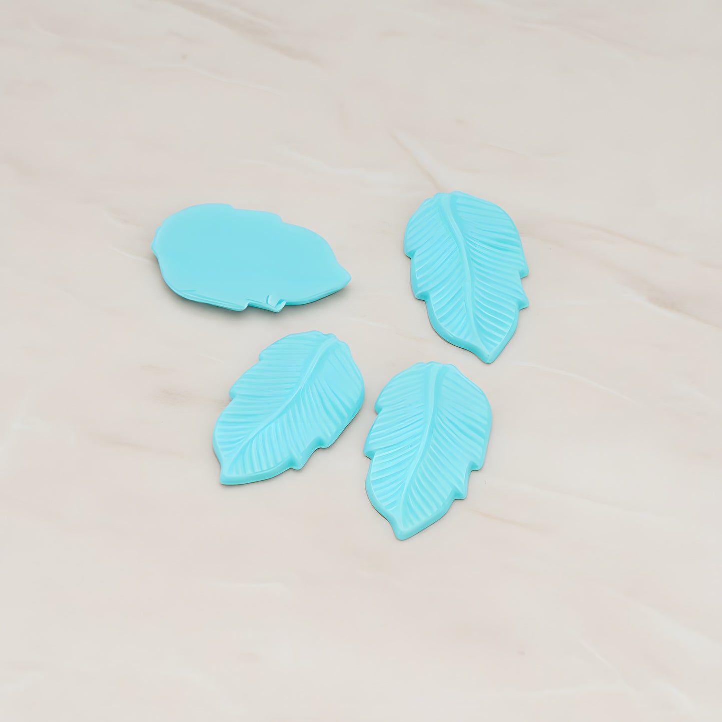 Long Leaf Flat Back Cabochon, 6 Pc (CB.508)