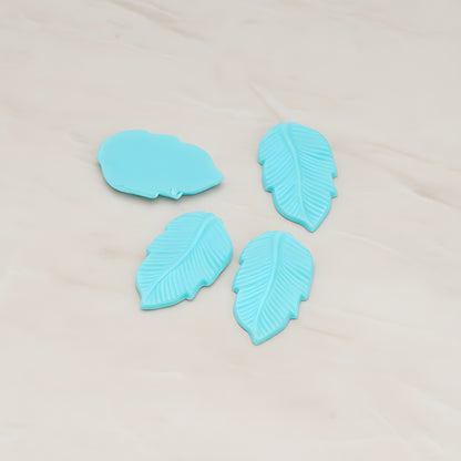 Long Leaf Flat Back Cabochon, 6 Pc (CB.508)