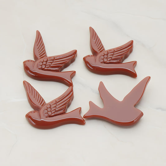 Bird Flat Back Cabochon, 4 Pc (CB.070)
