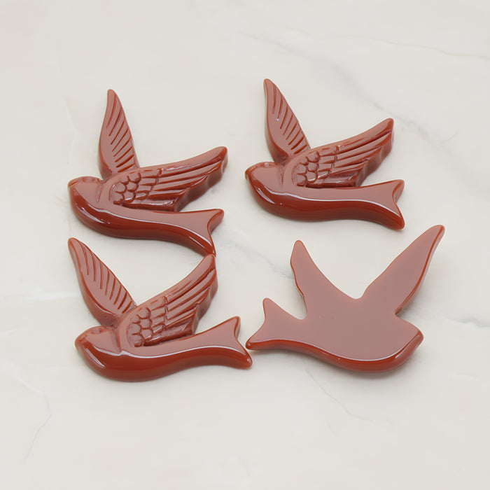 Bird Flat Back Cabochon, 4 Pc (CB.070)