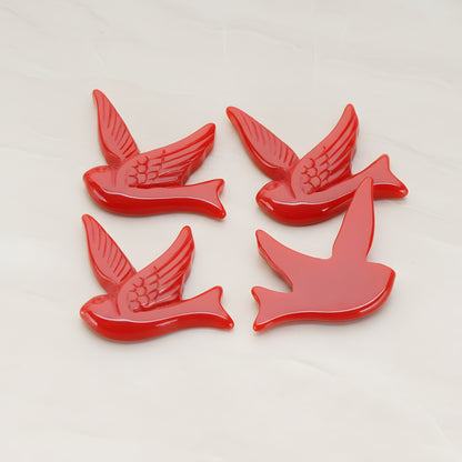 Bird Flat Back Cabochon, 4 Pc (CB.070)