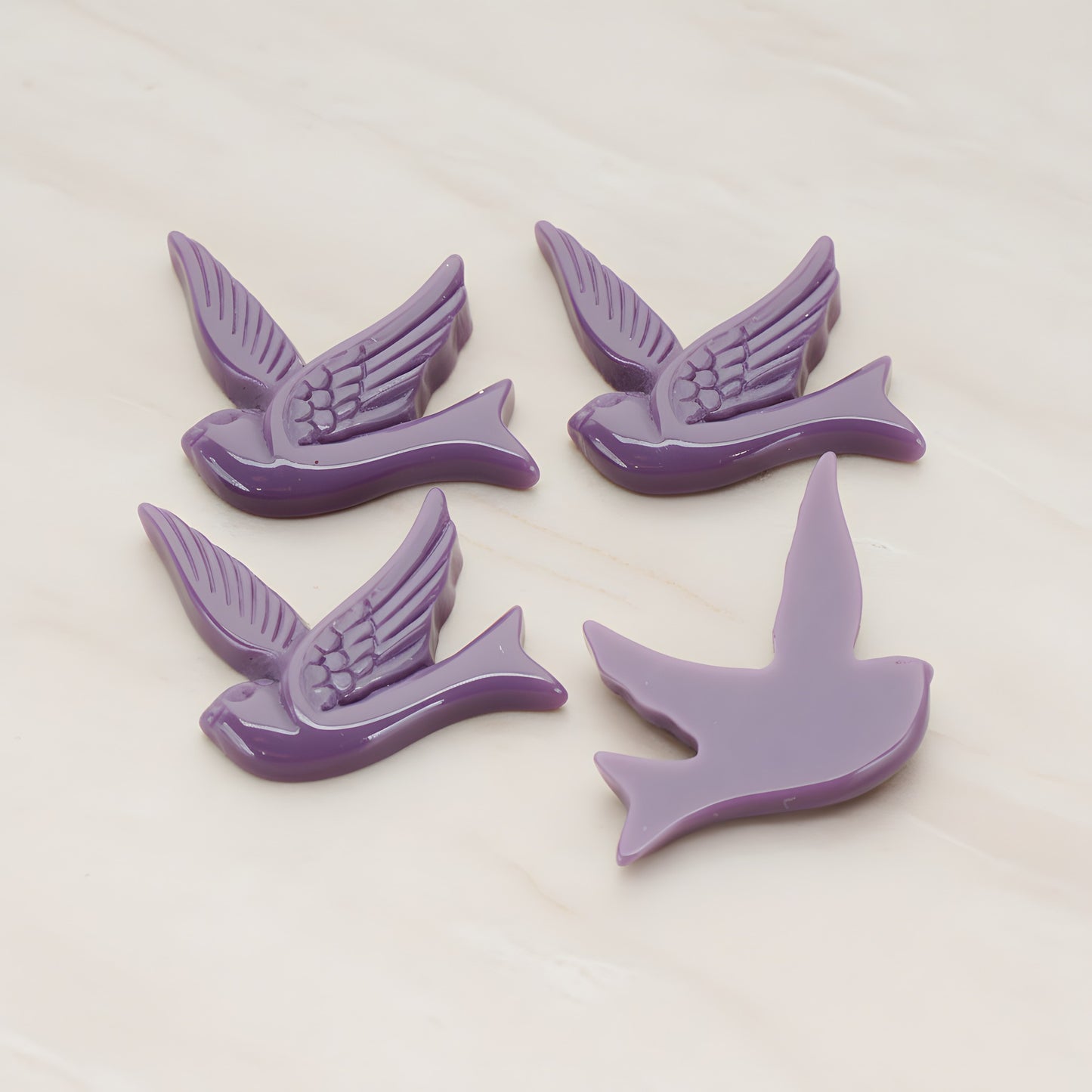 Bird Flat Back Cabochon, 4 Pc (CB.070)