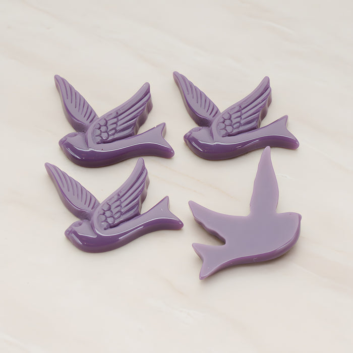 Bird Flat Back Cabochon, 4 Pc (CB.070)