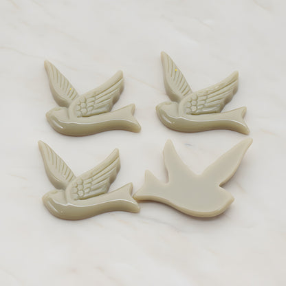 Bird Flat Back Cabochon, 4 Pc (CB.070)