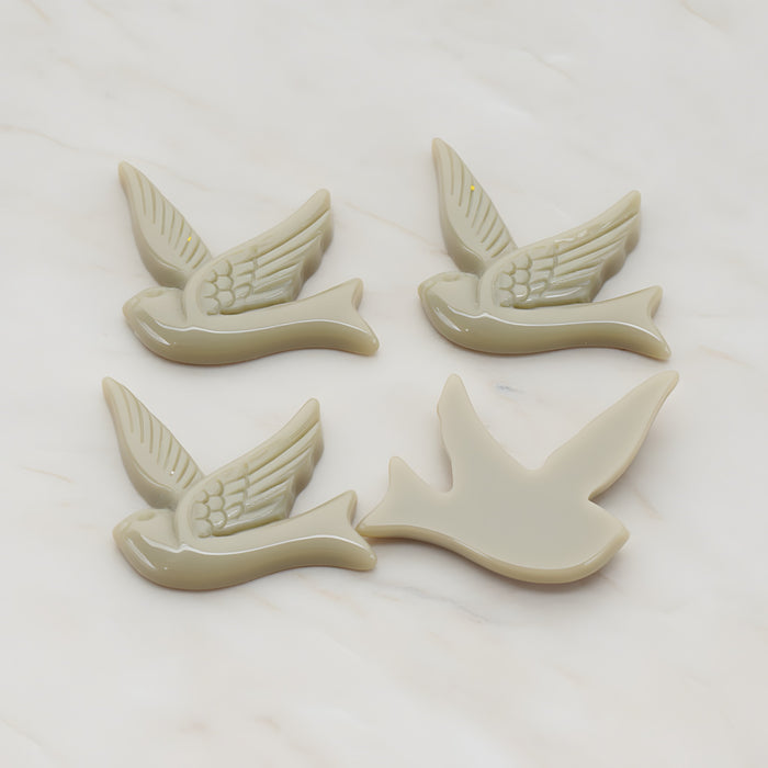 Bird Flat Back Cabochon, 4 Pc (CB.070)