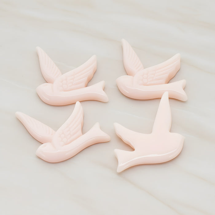 Bird Flat Back Cabochon, 4 Pc (CB.070)