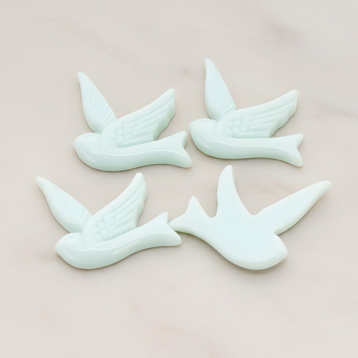 Bird Flat Back Cabochon, 4 Pc (CB.070)
