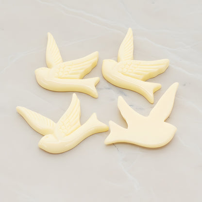 Bird Flat Back Cabochon, 4 Pc (CB.070)