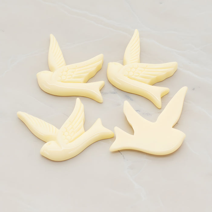 Bird Flat Back Cabochon, 4 Pc (CB.070)