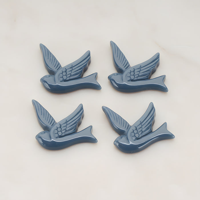 Bird Flat Back Cabochon, 4 Pc (CB.070)