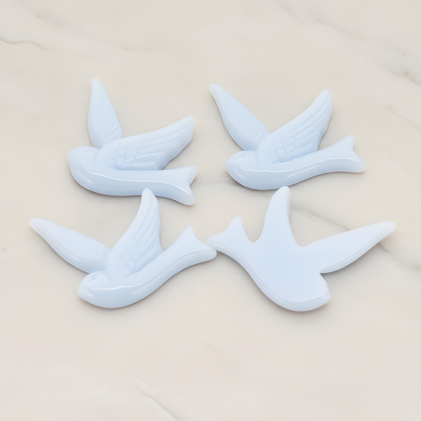 Bird Flat Back Cabochon, 4 Pc (CB.070)