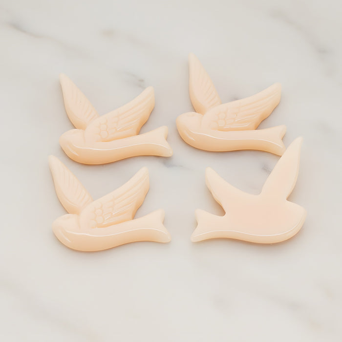 Bird Flat Back Cabochon, 4 Pc (CB.070)