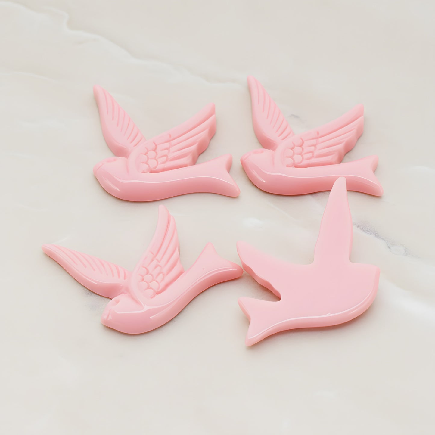Bird Flat Back Cabochon, 4 Pc (CB.070)